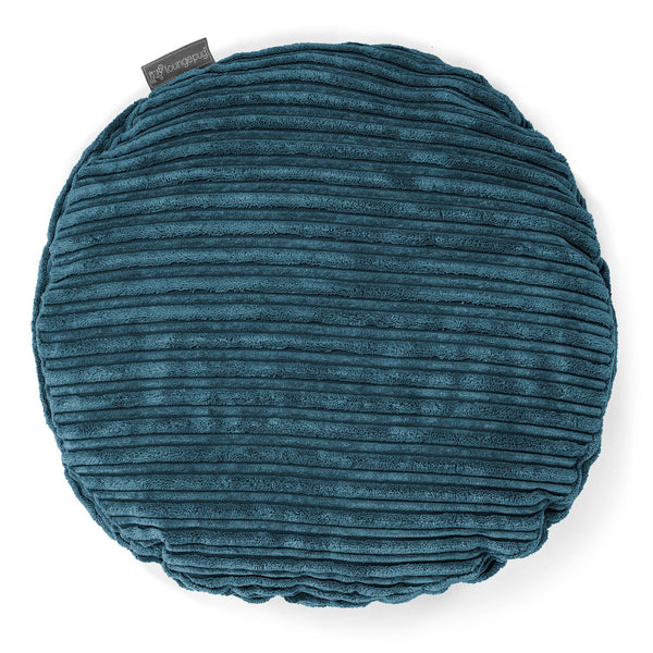 Coussin Rond 50cm - Côtelé Bleu Marine 01