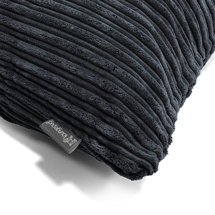 Coussin Rond 50cm - Côtelé Noir 02