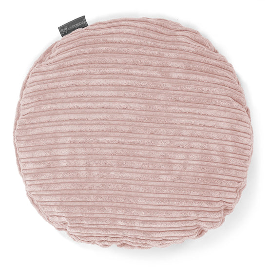 Coussin Rond 50cm - Côtelé Rose 01