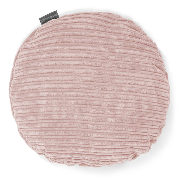 Coussin Rond 50cm - Côtelé Rose 01