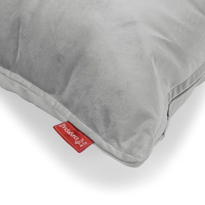 Coussin Rond 50cm - Velours Argent 02