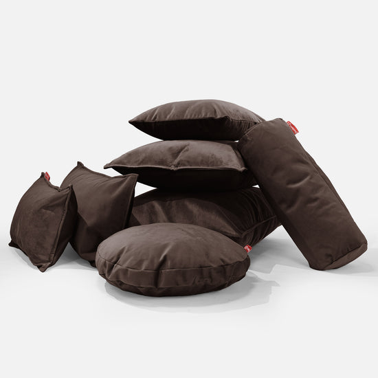 Coussin Rond 50cm - Velours Espresso 03