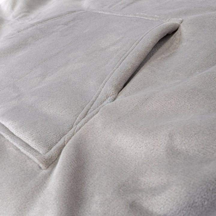 Couverture à Capuche pour Enfants - Molleton Gris 05