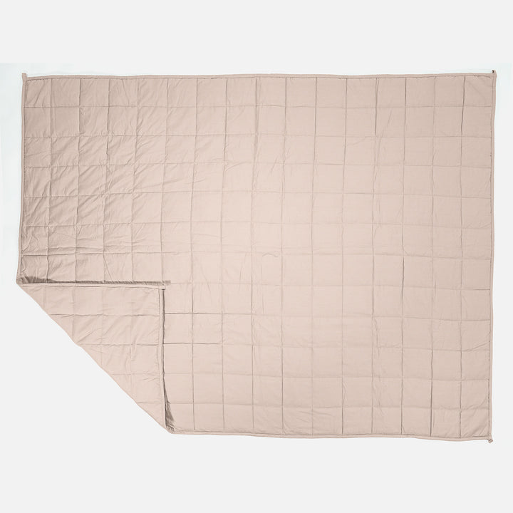 Couverture Lestée pour Adultes - Coton Crème / Vison 03