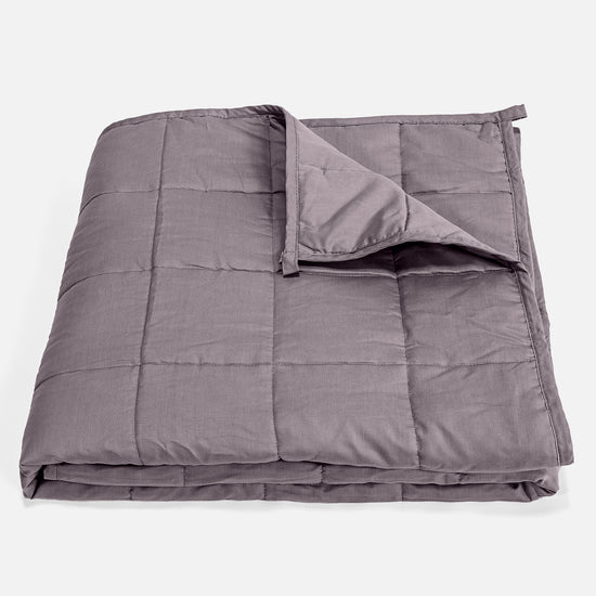 Couverture Lestée pour Adultes - Coton Gris 01