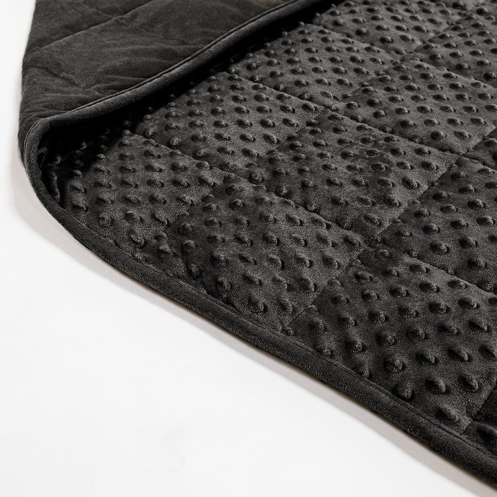 Couverture Lestée pour Adultes - Molleton Pointillé Gris 02
