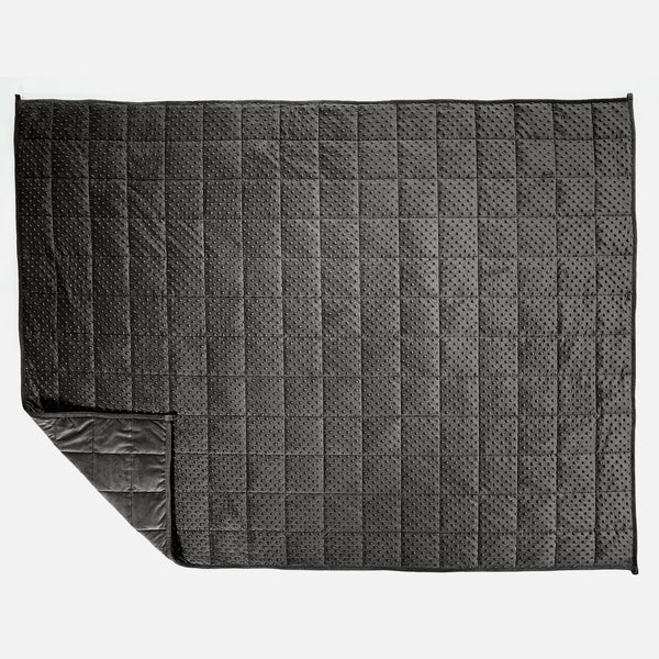 Couverture Lestée pour Adultes - Molleton Pointillé Gris 01