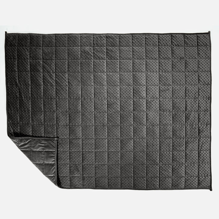 Couverture Lestée pour Adultes - Molleton Pointillé Gris 03