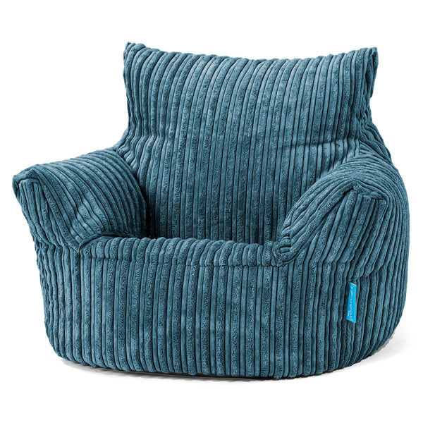Fauteuil Pouf Bambin 1-3 ans - Côtelé Bleu Marine 01