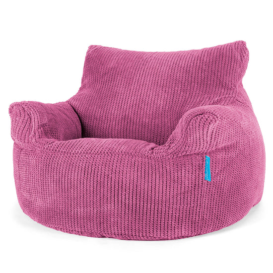 Fauteuil Pouf Enfant 3-8 ans - Pompon Rose 01