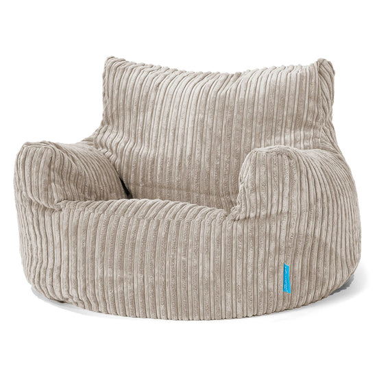 Fauteuil Pouf Enfant 3-8 ans - Côtelé Vison 01