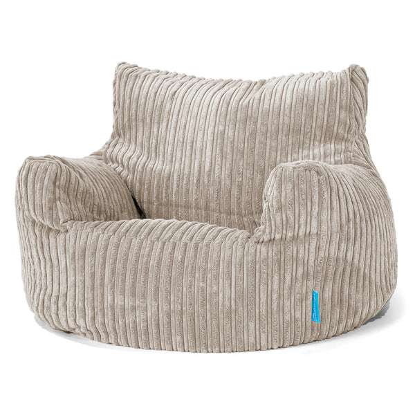 Fauteuil Pouf Enfant 3-8 ans - Côtelé Vison 01