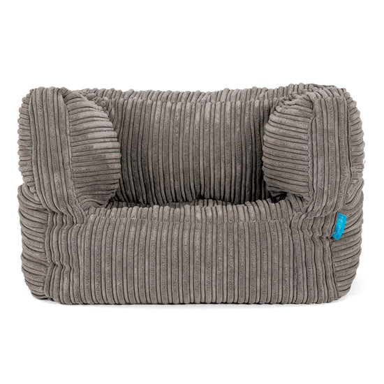 Fauteuil Pouf Albert pour Enfant 1-5 ans - Côtelé Anthracite 01