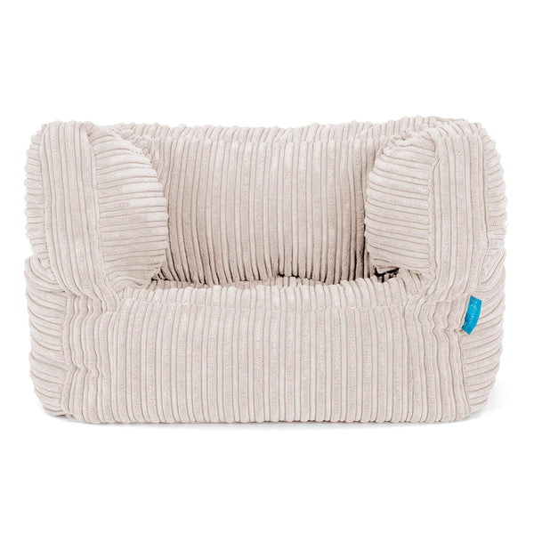 Fauteuil Pouf Albert pour Enfant 1-5 ans - Côtelé Ivoire 01