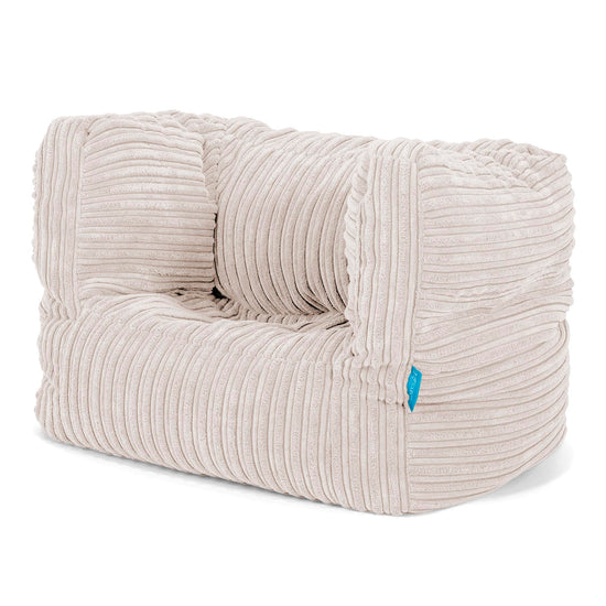 Fauteuil Pouf Albert pour Enfant 1-5 ans - Côtelé Ivoire 02