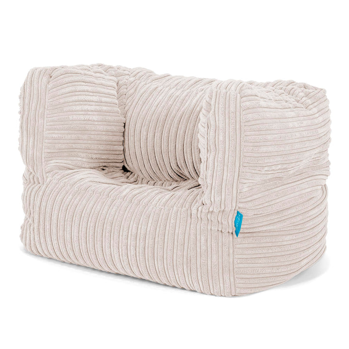 Fauteuil Pouf Albert pour Enfant 1-5 ans - Côtelé Ivoire 02
