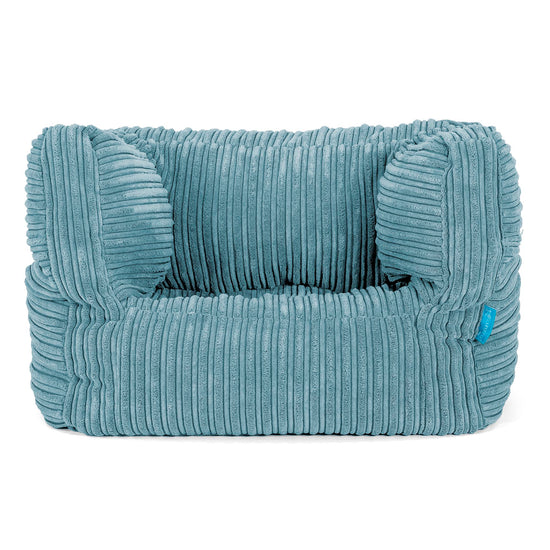 Fauteuil Pouf Albert pour Enfant 1-5 ans - Côtelé Mer Égée 01