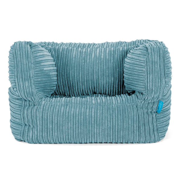Fauteuil Pouf Albert pour Enfant 1-5 ans - Côtelé Mer Égée 01
