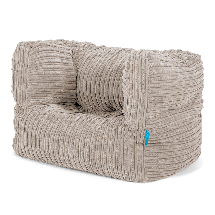Fauteuil Pouf Albert pour Enfant 1-5 ans - Côtelé Vison 02