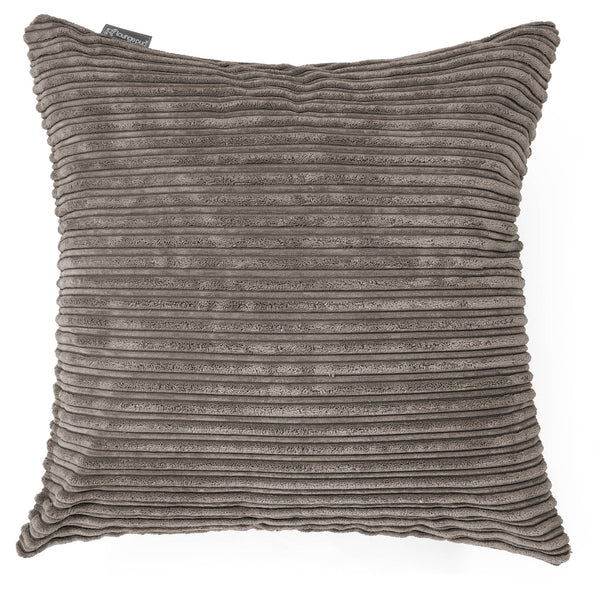 Grand Coussin 70 x 70cm - Côtelé Anthracite 01