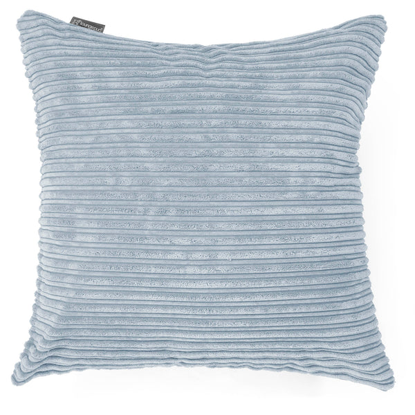 Grand Coussin 70 x 70cm - Côtelé Bébé Bleu 01