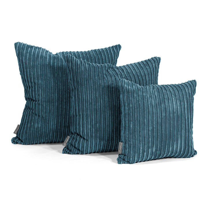 Grand Coussin 70 x 70cm - Côtelé Bleu Marine 02