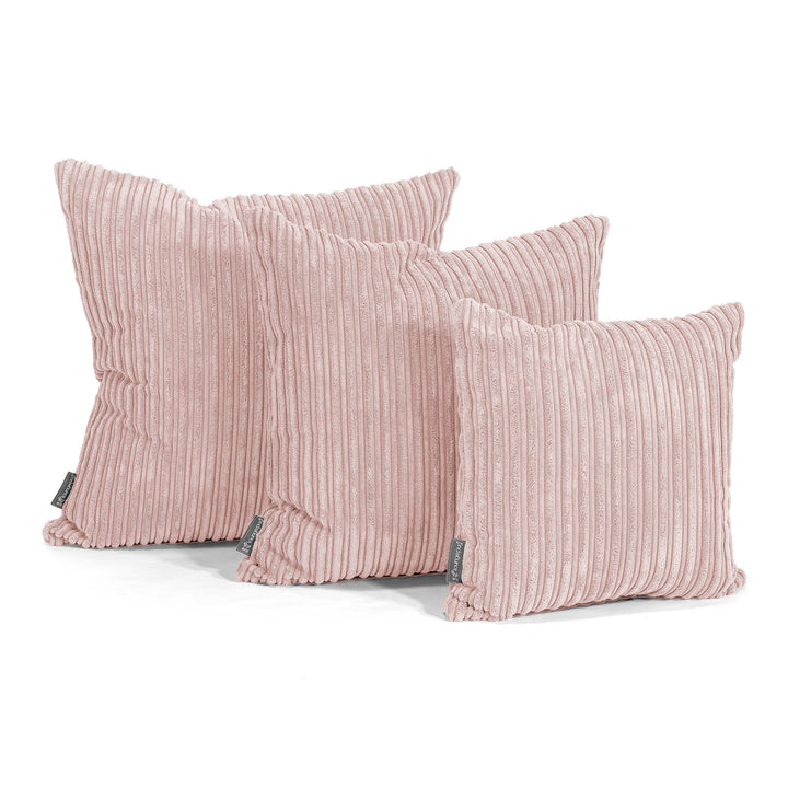 Grand Coussin 70 x 70cm - Côtelé Rose 02