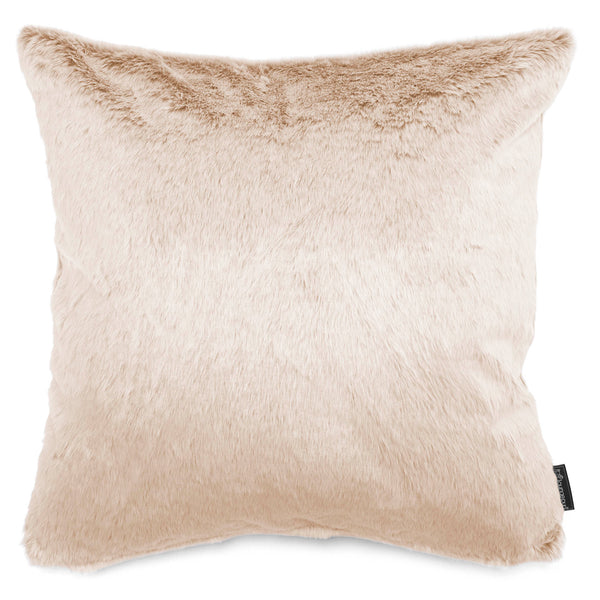 Grand Coussin 70 x 70cm - Fausse Fourrure Lapin Blanc 01