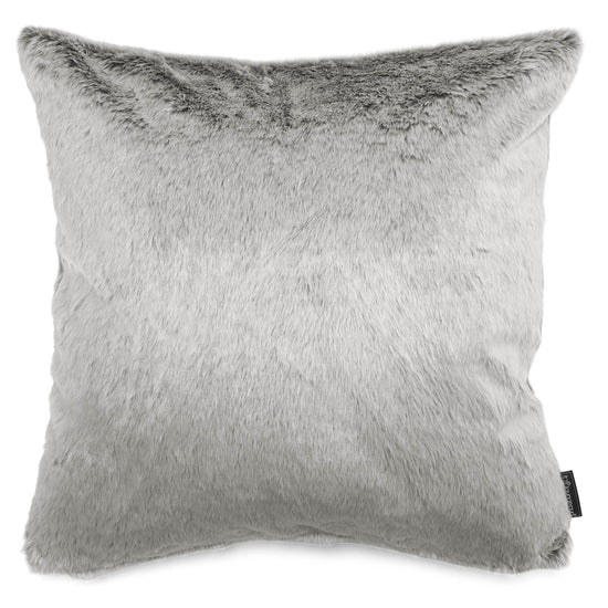 Grand Coussin 70 x 70cm - Fausse Fourrure Lapin Gris clair 01