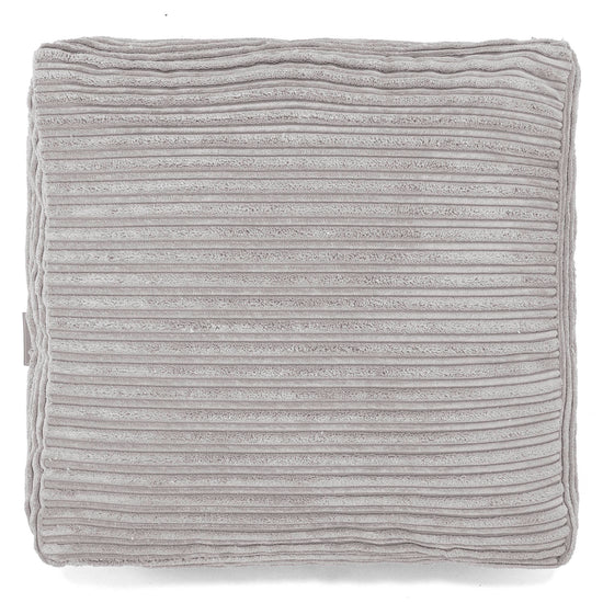 Grand Coussin de Sol - Côtelé Gris Argent 03