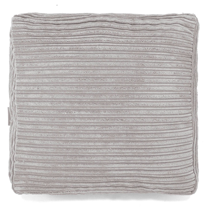 Grand Coussin de Sol - Côtelé Gris Argent 03