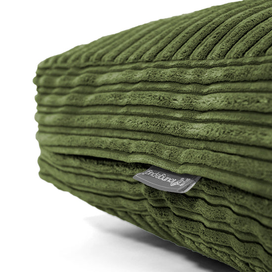 Grand Coussin de Sol - Côtelé Vert Forêt 02
