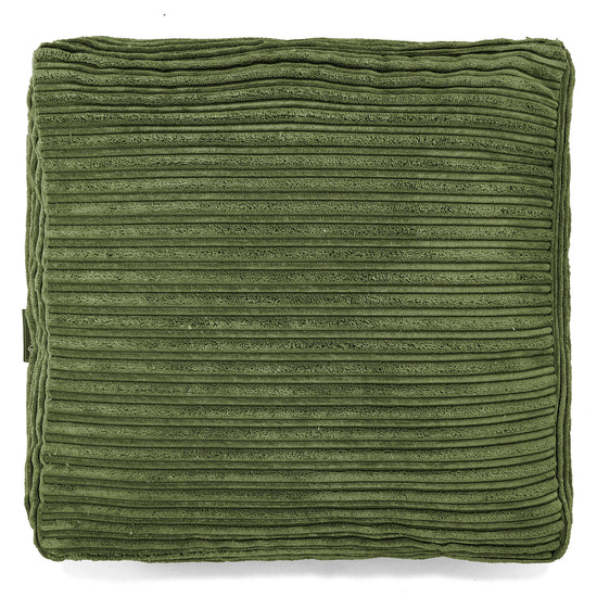 Grand Coussin de Sol - Côtelé Vert Forêt 03