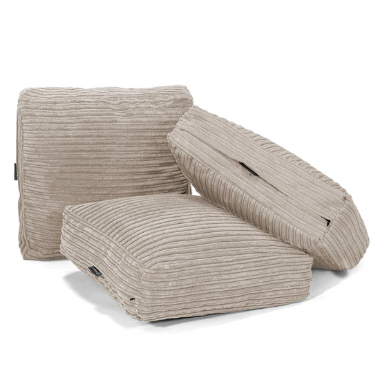 Grand Coussin de Sol - Côtelé Vison 04