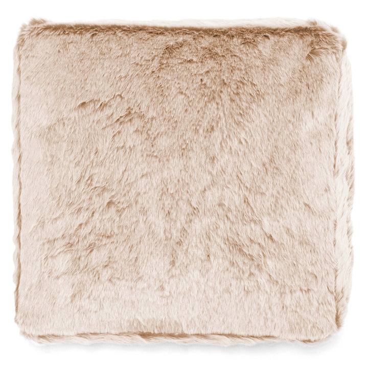 Grand Coussin de Sol - Fausse Fourrure Lapin Blanc 03