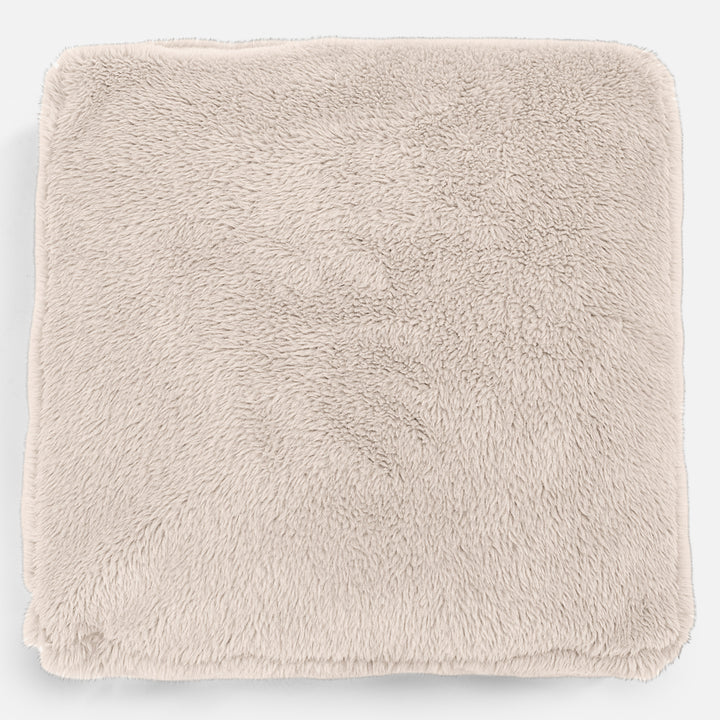 Grand Coussin de Sol - Fausse Fourrure Nounours Crème 02