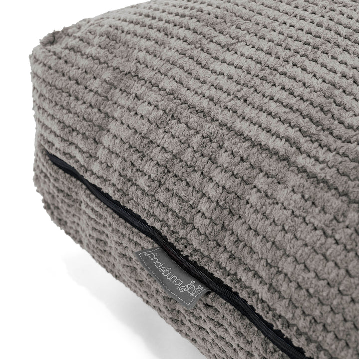 Grand Coussin de Sol - Pompon Anthracite 02