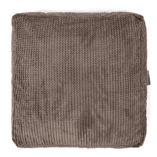 Grand Coussin de Sol - Pompon Chocolat 03