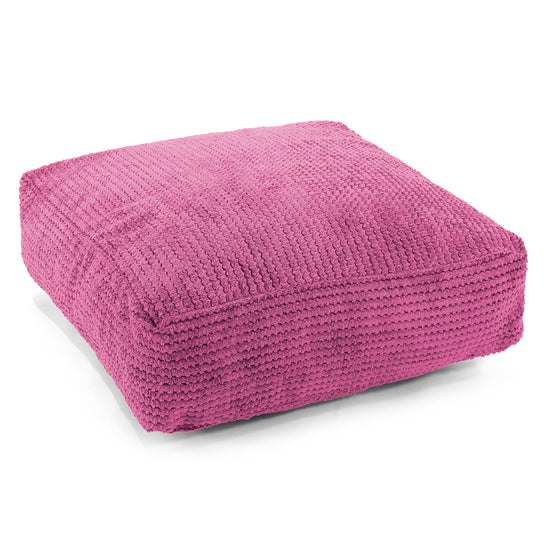 Grand Coussin de Sol - Pompon Rose 01