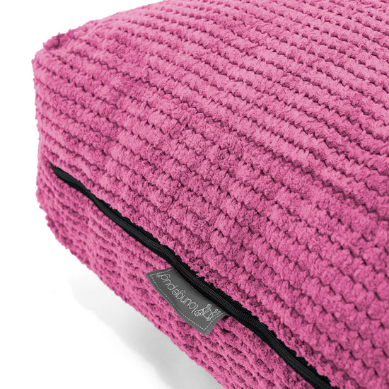 Grand Coussin de Sol - Pompon Rose 02