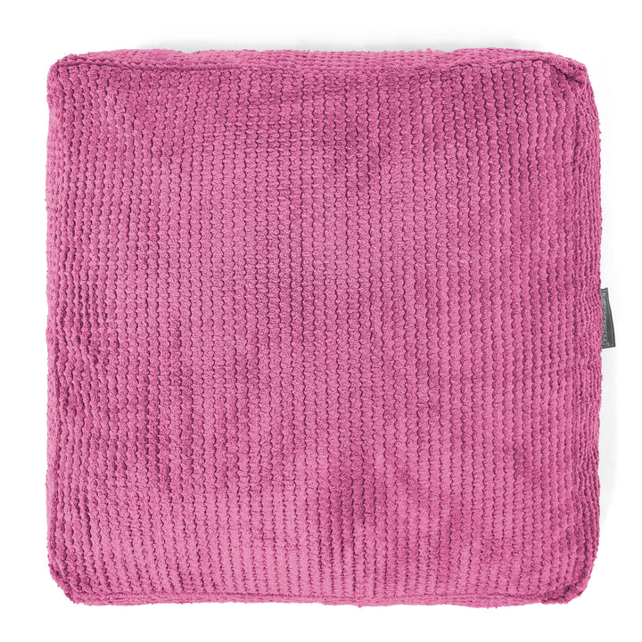 Grand Coussin de Sol - Pompon Rose 03