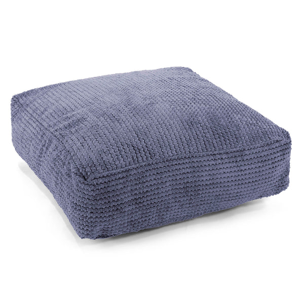 Grand Coussin de Sol - Pompon Violet 01