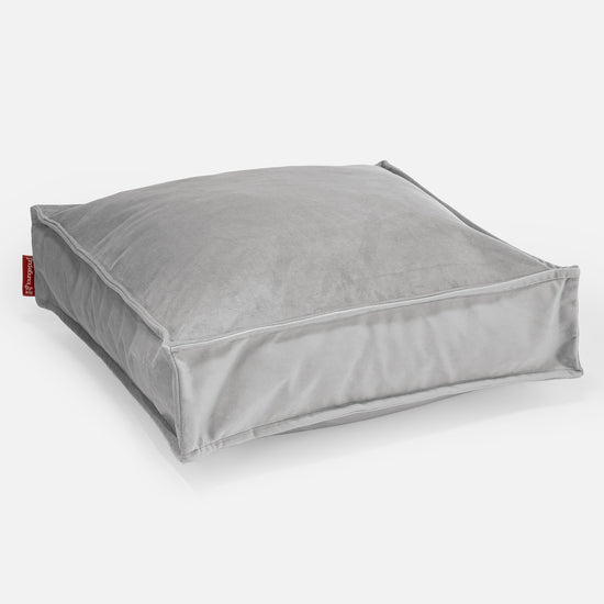 Grand Coussin de Sol - Velours Argent 01