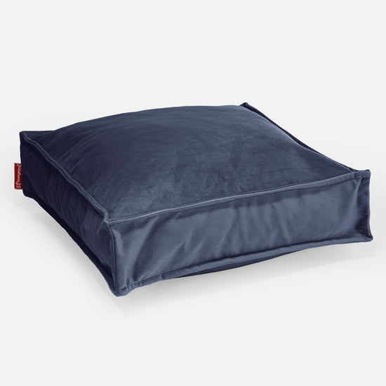 Grand Coussin de Sol - Velours Bleu Marine 01