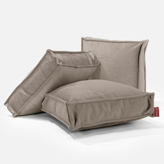 Grand Coussin de Sol - Velours Vison 03