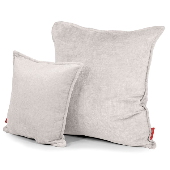 Grand Housse de Coussin 70 x 70cm - Chenille Crème 02