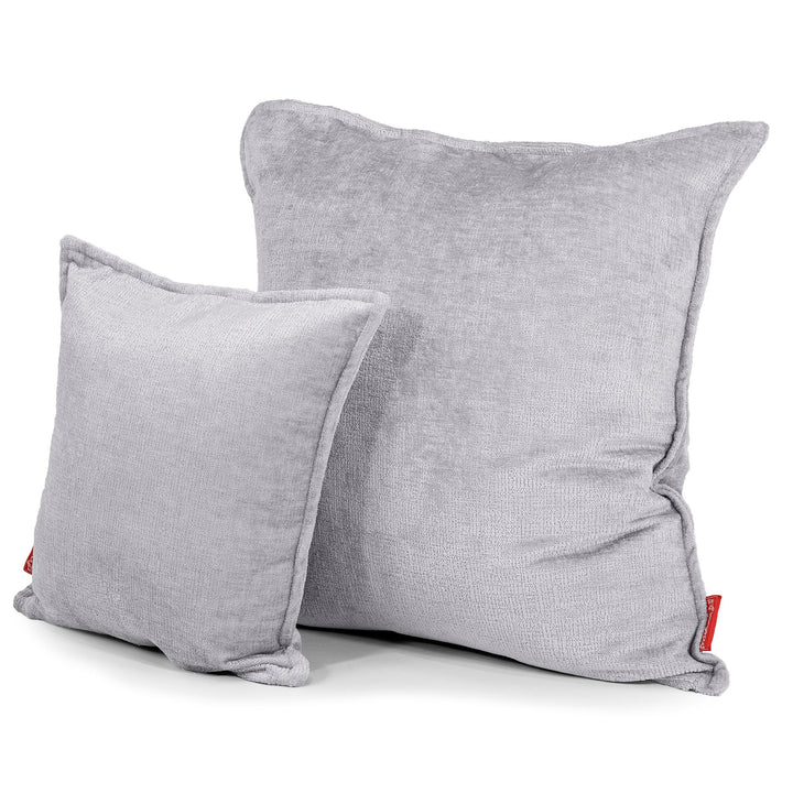Grand Housse de Coussin 70 x 70cm - Chenille Gris 02