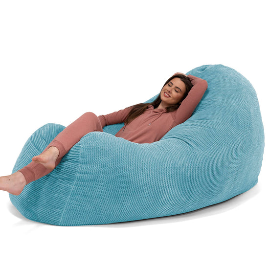 Pouf Fauteuil Design - Côtelé Gris Acier 4311