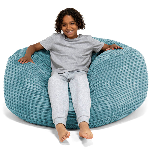Pouf Ultra Confort pour Enfants 6-14 ans - Côtelé Mer Égée 01