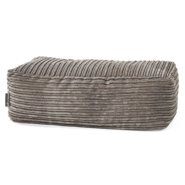 Gros Pouf Repose Pied - Côtelé Anthracite 01